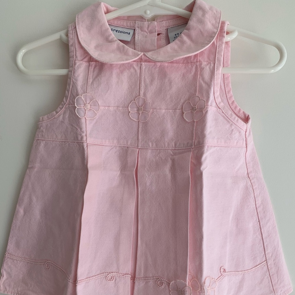 Baby Girl’s Size 6-9M Pink Cotton Summer Dress First Impressions